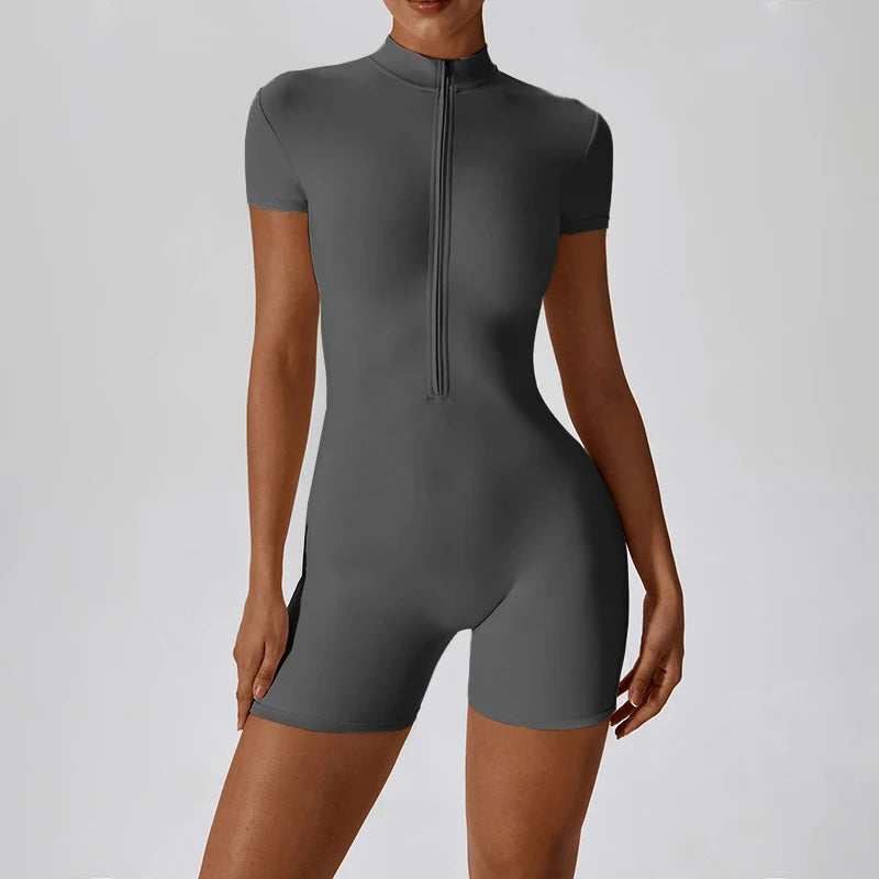 Women's Workout Zipper Jumpsuit - StarLuxeTrend