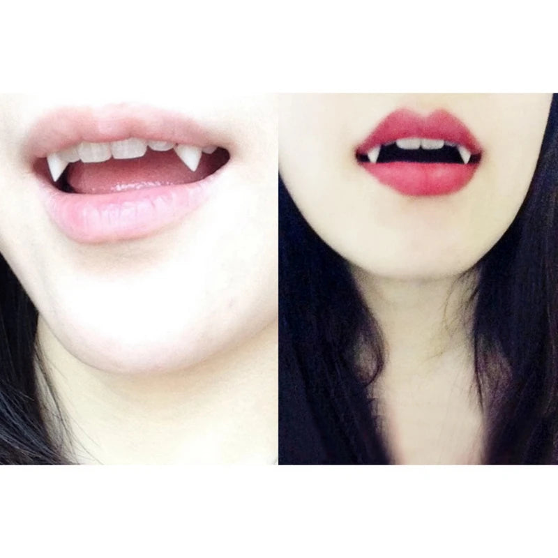 Halloween Realistic Dentures – Vampire & Zombie Cosplay Teeth for Party, Masquerade, and Horror Makeup