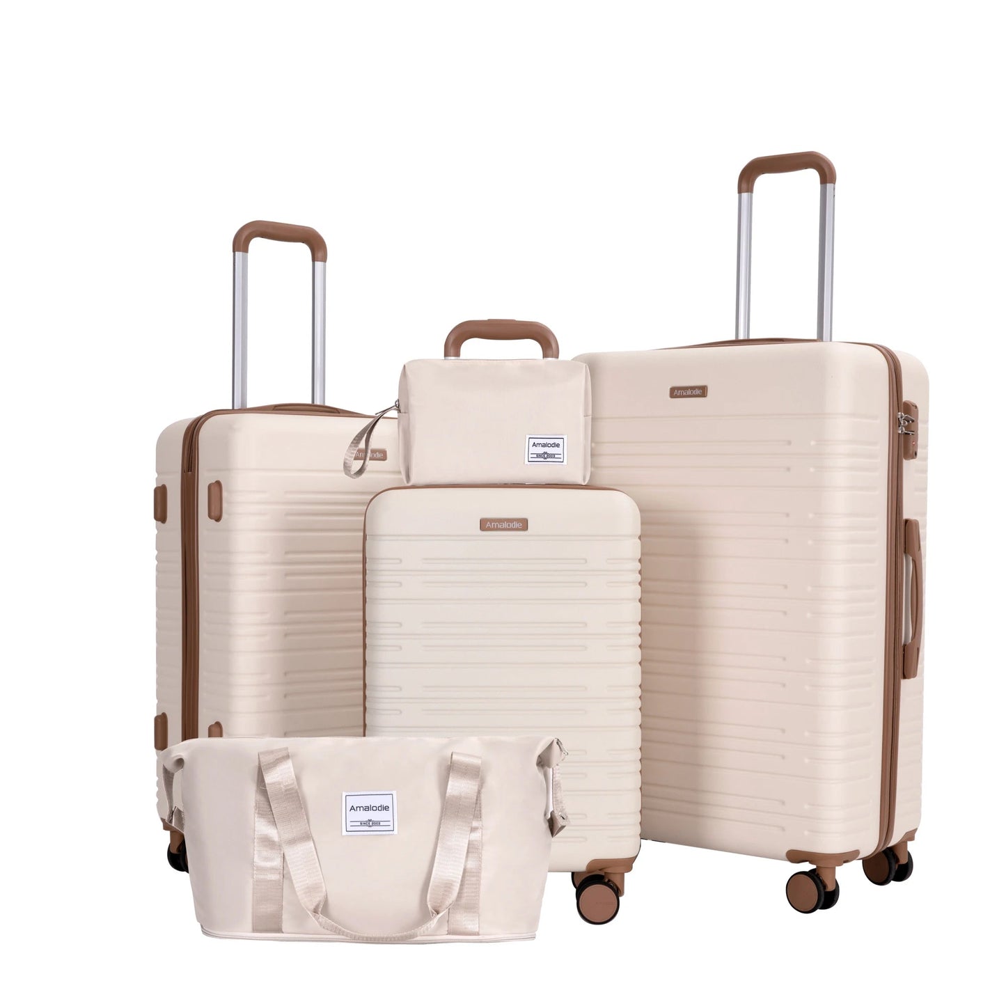 5-Piece Spinner Luggage Set with Travel Duffle Bag – TSA Lock, ABS Hard Shell StarLuxeTrend