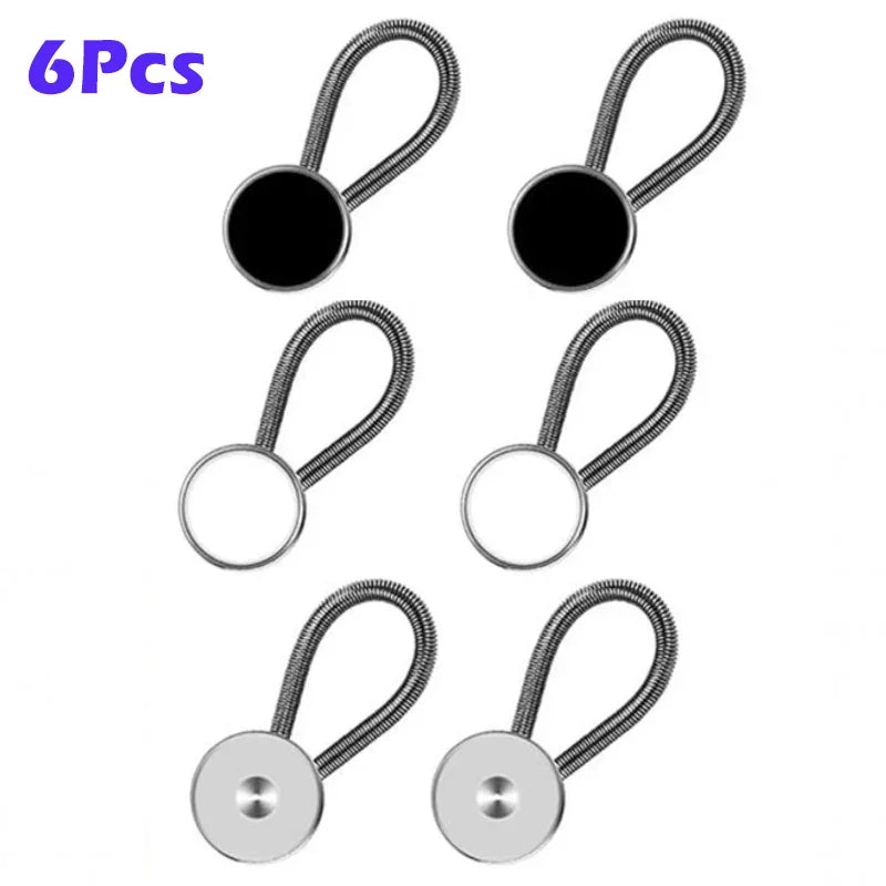 10MM Metal Elastic Collar & Waistband Extenders – Adjustable Button Expanders - StarLuxeTrend