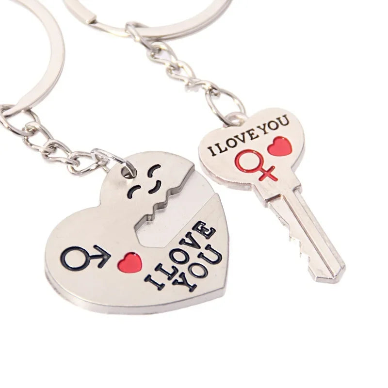 Heart Shaped Couple Keychain - StarLuxeTrend