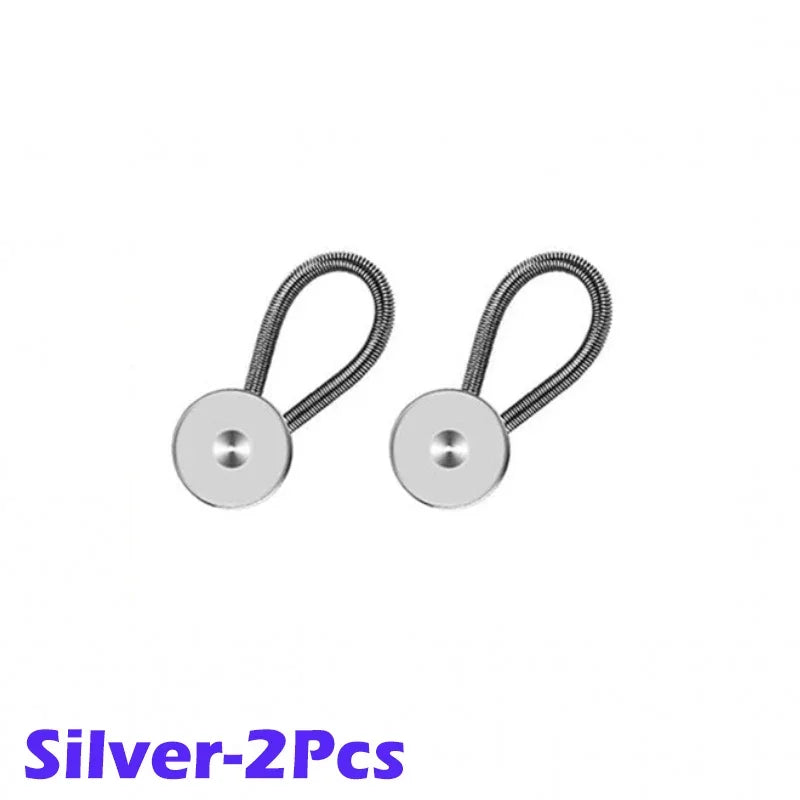 10MM Metal Elastic Collar & Waistband Extenders – Adjustable Button Expanders - StarLuxeTrend