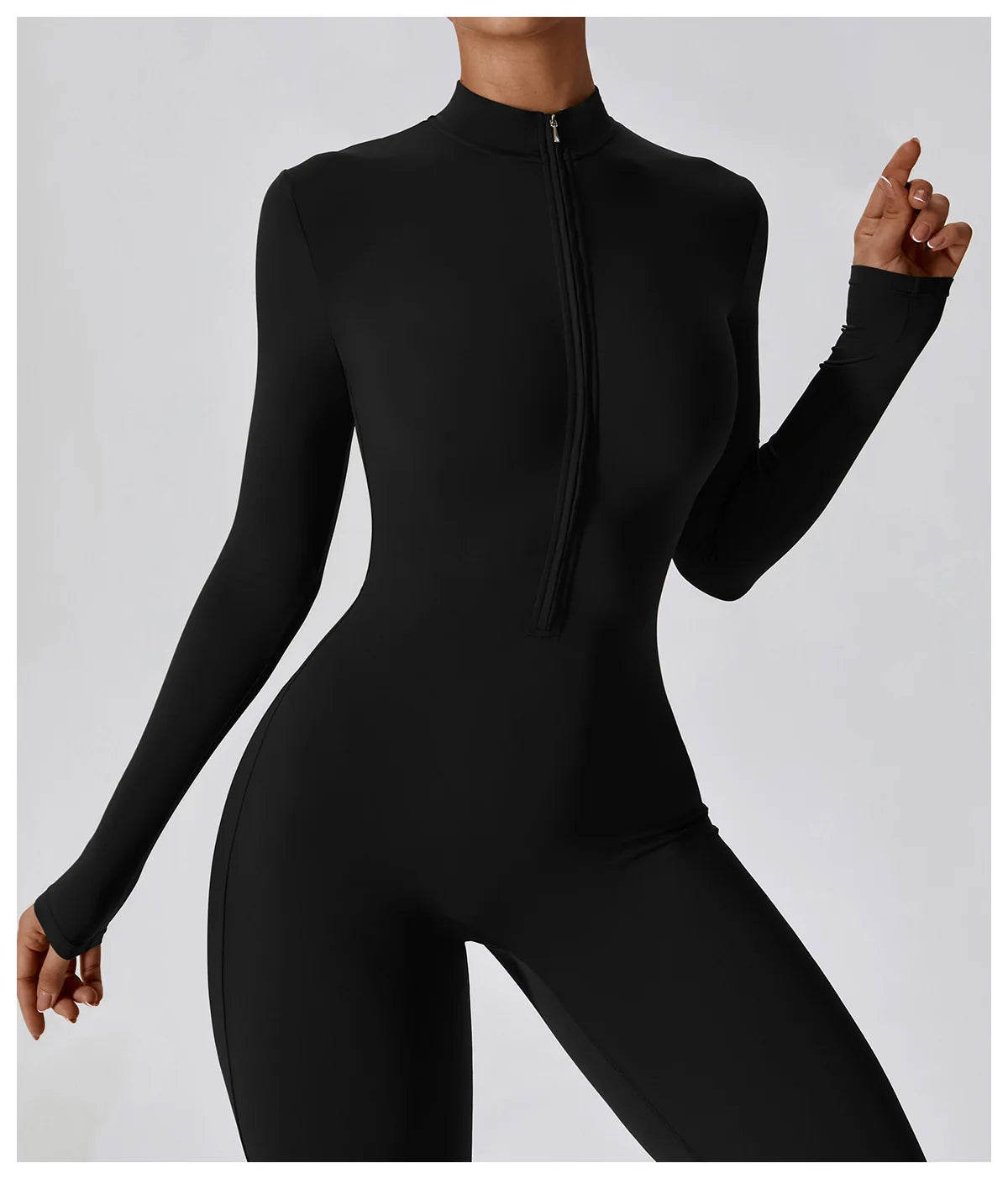 Women's Workout Zipper Jumpsuit - StarLuxeTrend