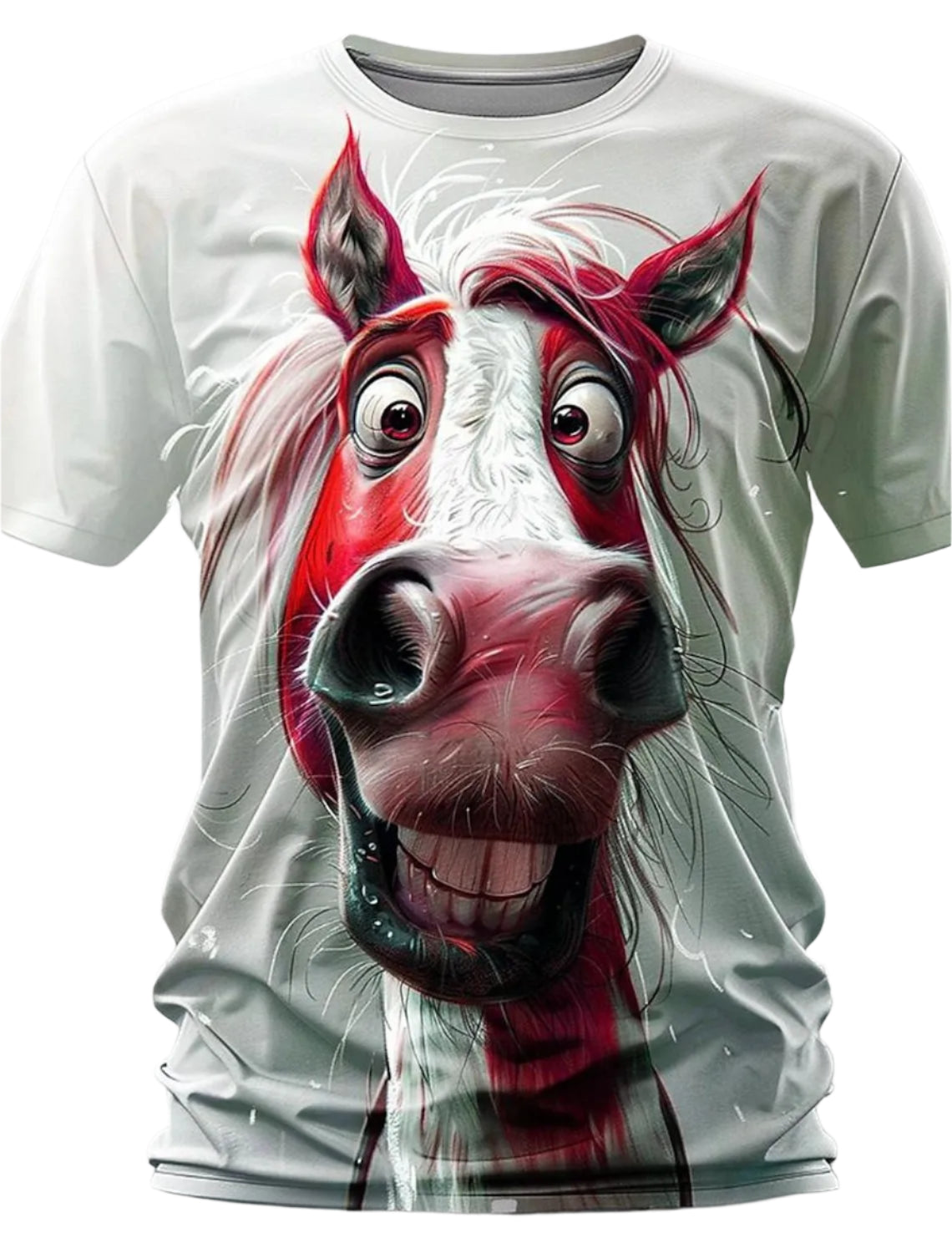 Men’s Retro Horse Print T-Shirt – 3D Graphic Short Sleeve Casual Streetwear - Quick-Dry Summer Tee