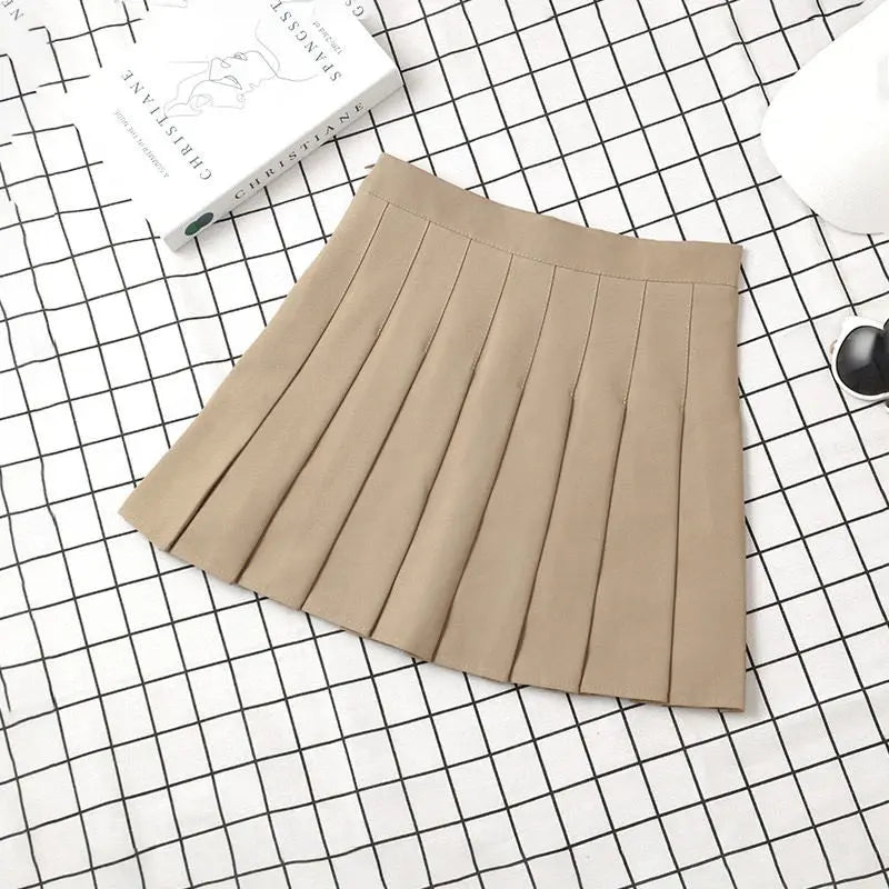 Ladies 2022 Summer Clothes-Women's High Waist-Black Mini Pleated Skirt For School Girl Uniform - StarLuxeTrend