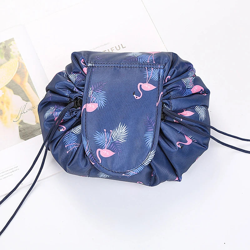 Waterproof Drawstring Makeup Bag – Portable Travel Cosmetic Organizer for Women