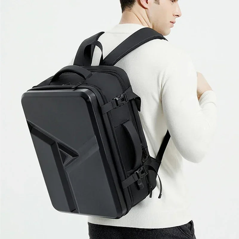 17.3''Hard Shell Backpack Men's Business Laptop Backpack Thickened 50L Large Capacity Travel Bag Fashion Trend Computer Backpack StarLuxeTrend