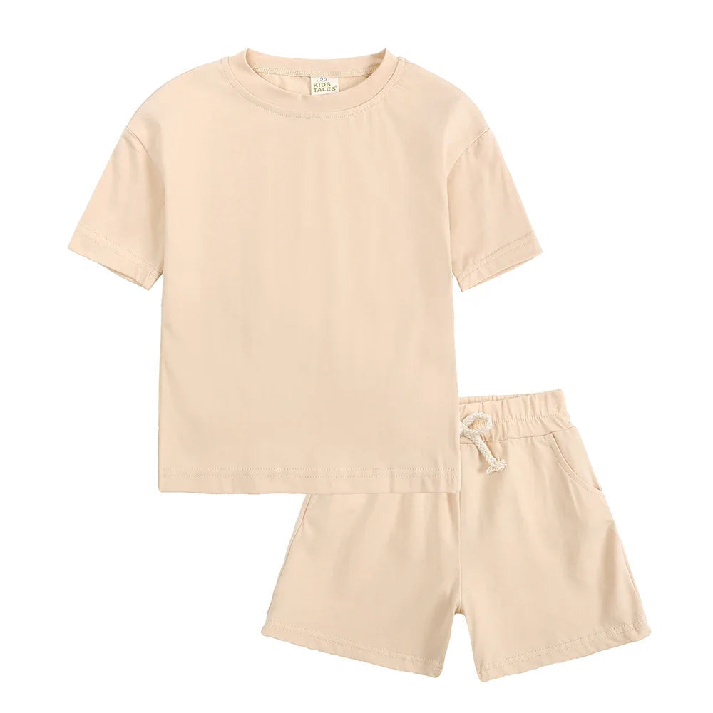 Unisex Kids Summer Cotton Outfit Set – Streetwear Style for Ages 7M–12Y StarLuxeTrend