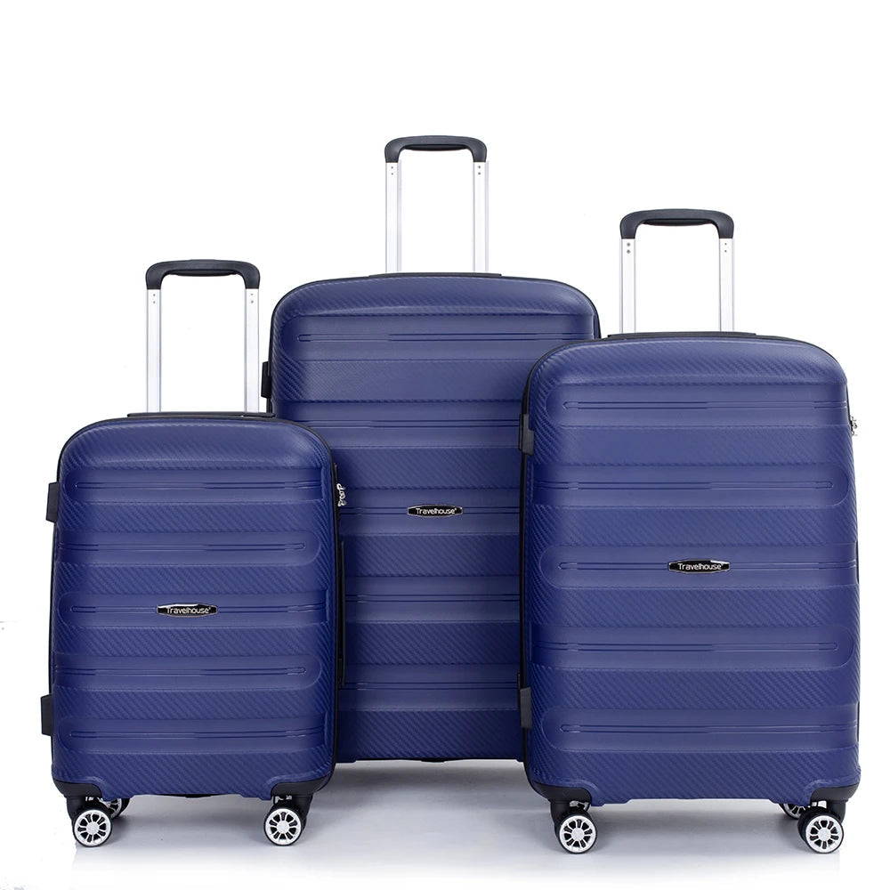 3-Piece Travelhouse Luggage Set – TSA Approved Spinner Suitcases with 360° Wheels StarLuxeTrend