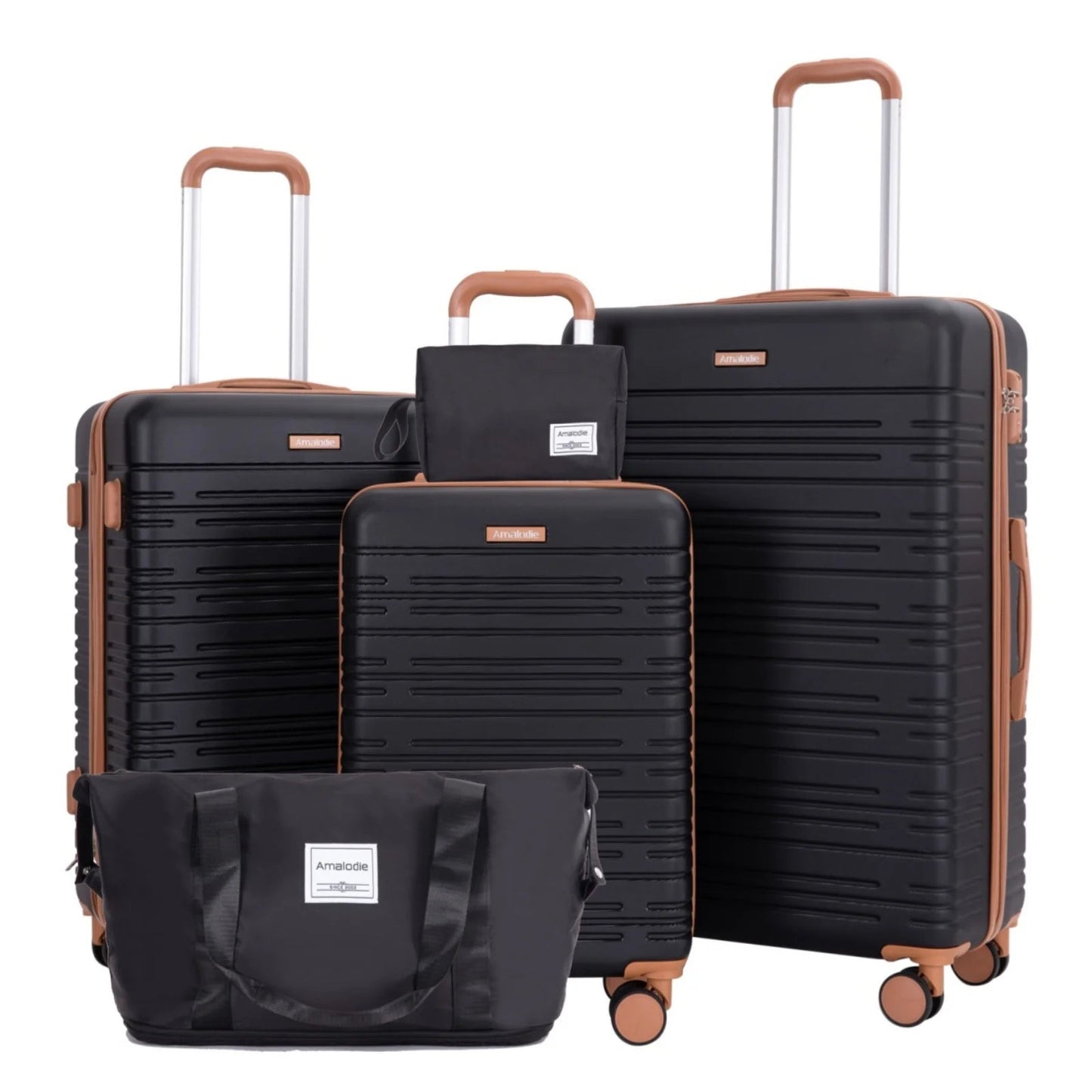 5-Piece Spinner Luggage Set with Travel Duffle Bag – TSA Lock, ABS Hard Shell StarLuxeTrend