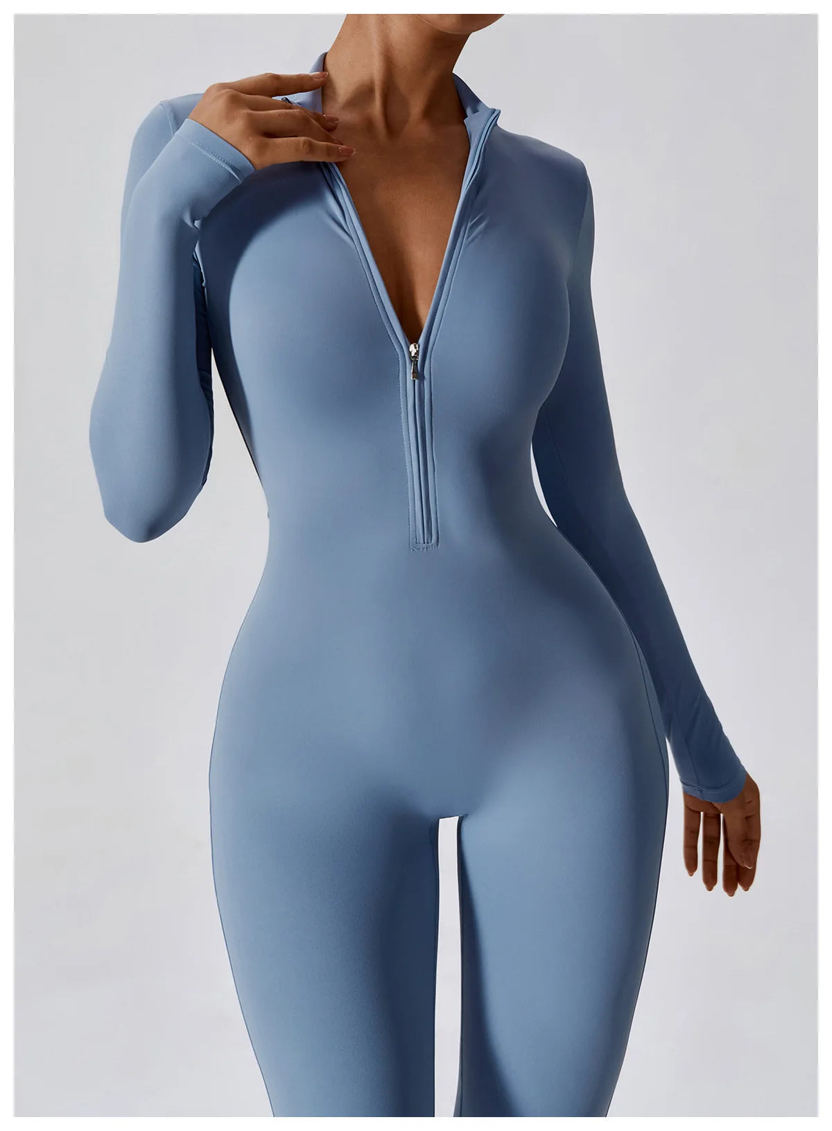 Women's Workout Zipper Jumpsuit - StarLuxeTrend
