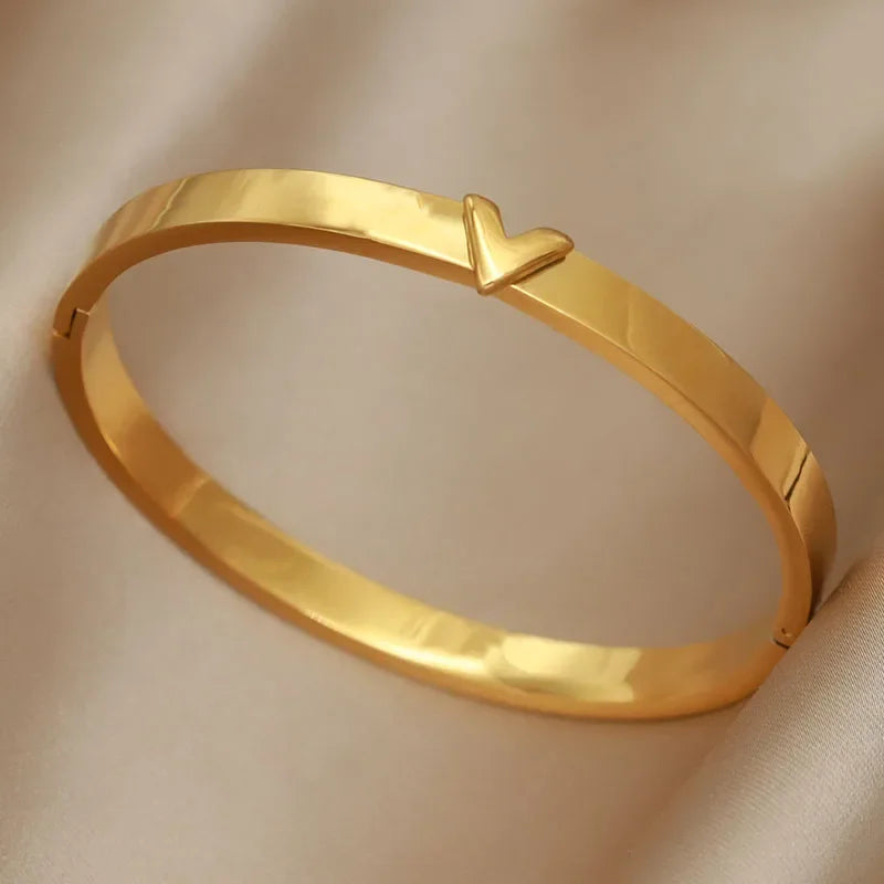 Gold Plated Elegant Cuff Bracelet for Women