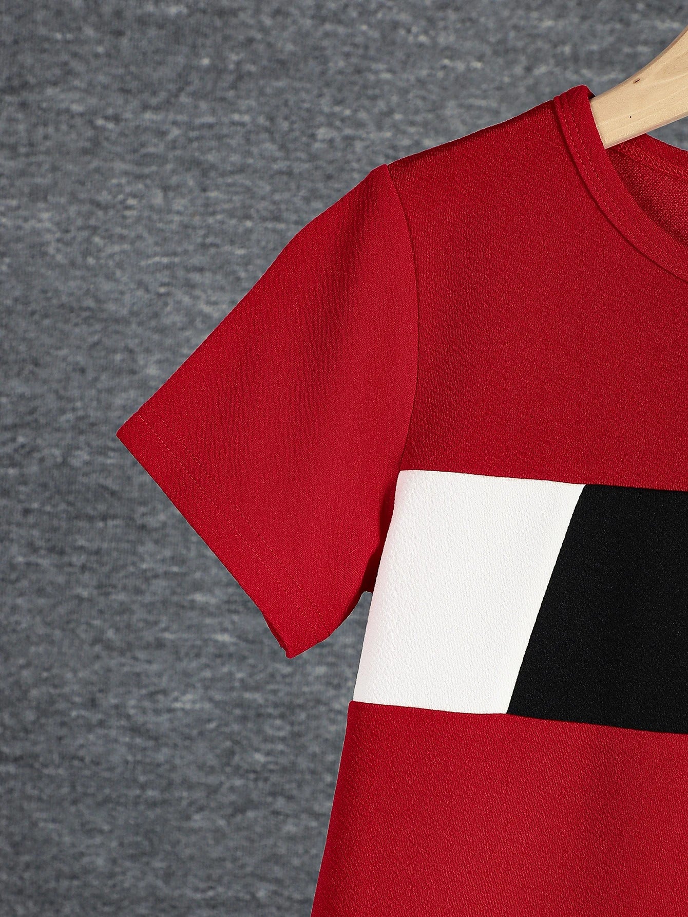 Boys Casual Colorblock Short Sleeve T-shirt & Shorts Set - StarLuxeTrend