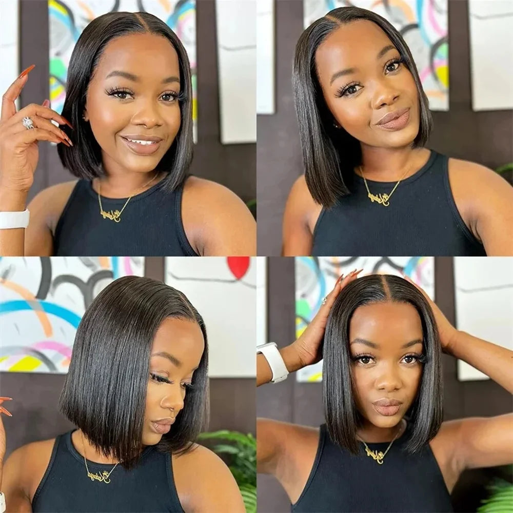 Bob Wig Human Hair 13x4 Frontal Lace Wigs – Glueless HD Transparent Lace Wig - StarLuxeTrend