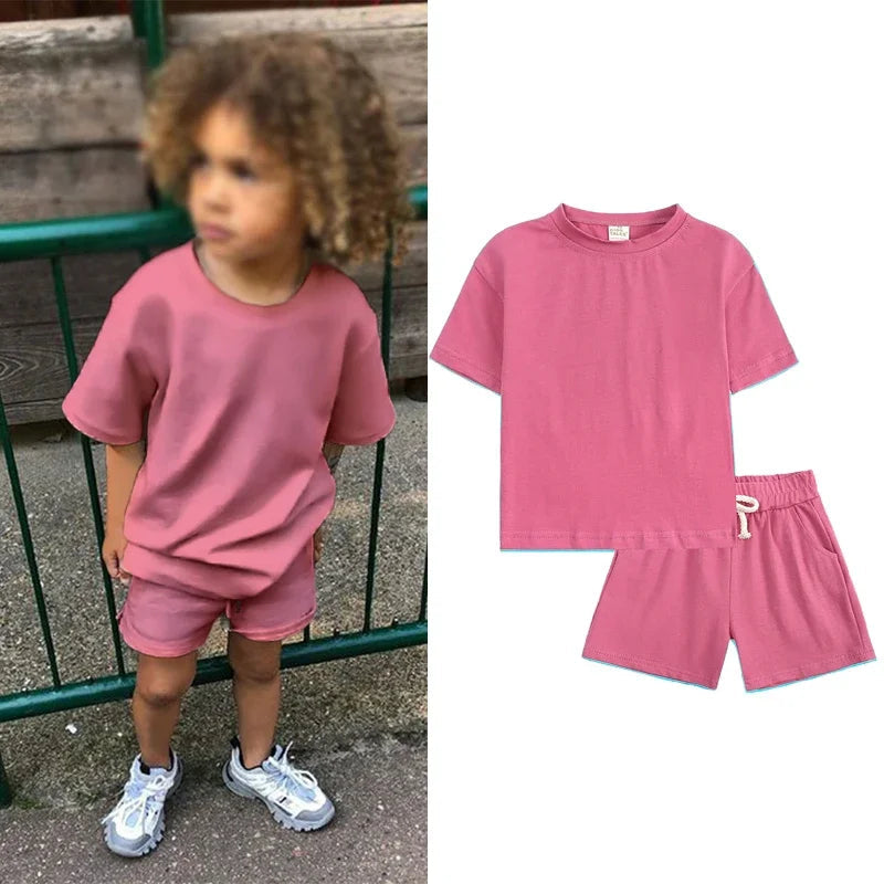Unisex Kids Summer Cotton Outfit Set – Streetwear Style for Ages 7M–12Y StarLuxeTrend