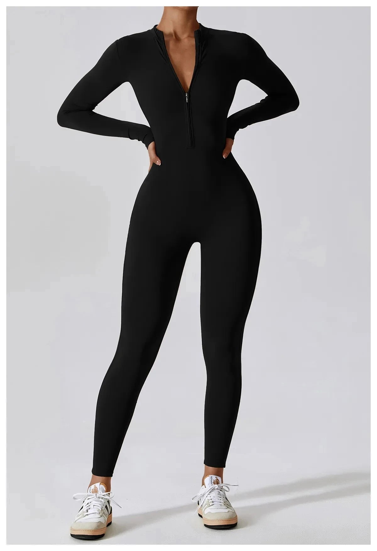 Women's Workout Zipper Jumpsuit - StarLuxeTrend