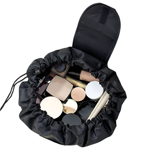 Waterproof Drawstring Makeup Bag – Portable Travel Cosmetic Organizer for Women