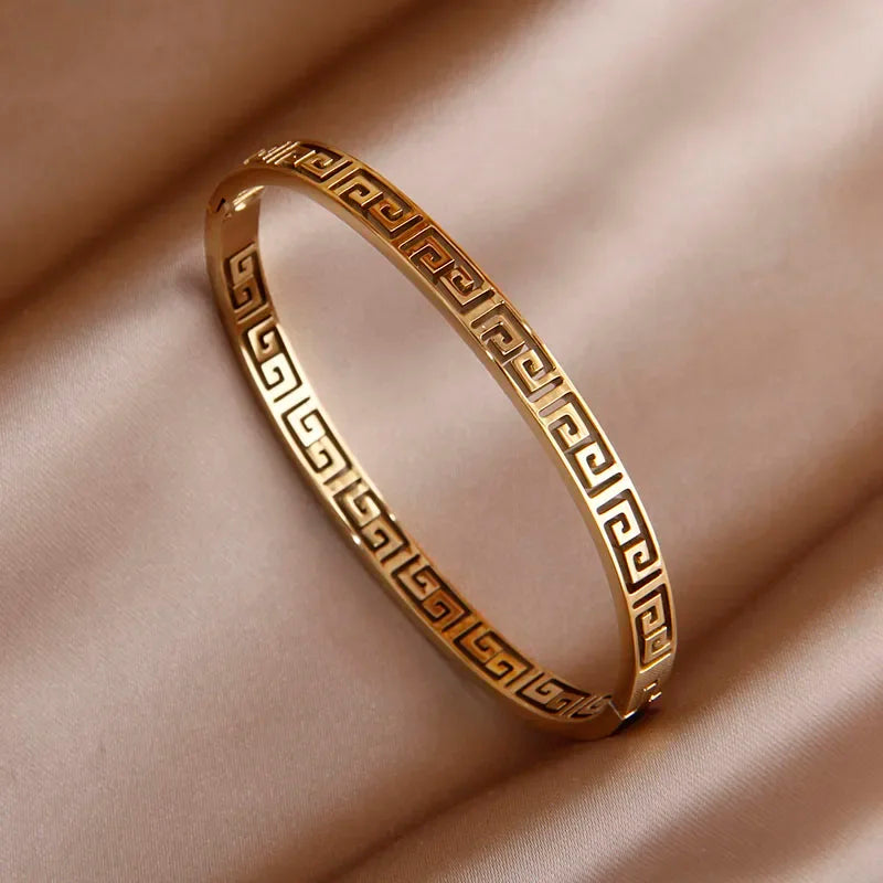 Gold Plated Elegant Cuff Bracelet for Women