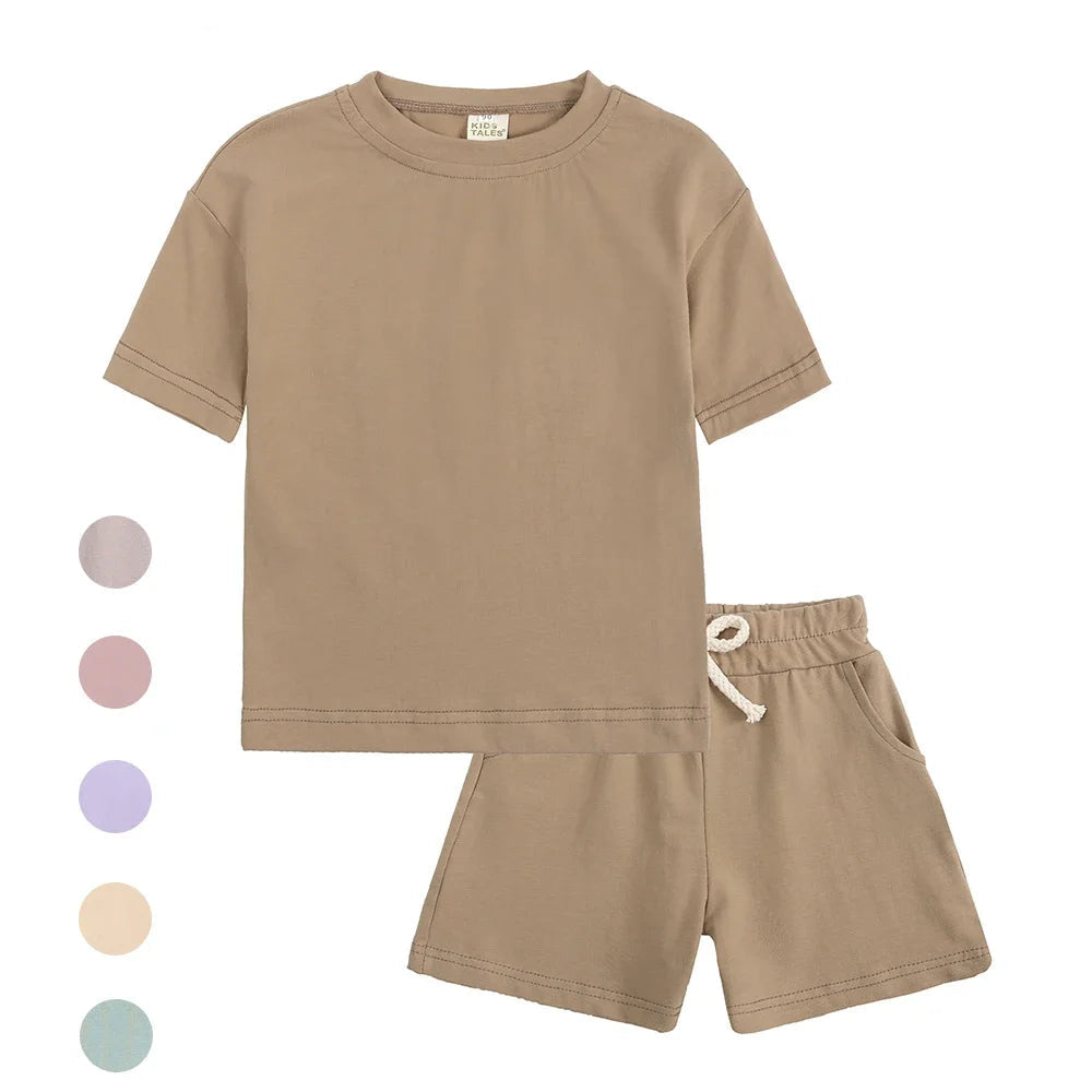 Unisex Kids Summer Cotton Outfit Set – Streetwear Style for Ages 7M–12Y StarLuxeTrend