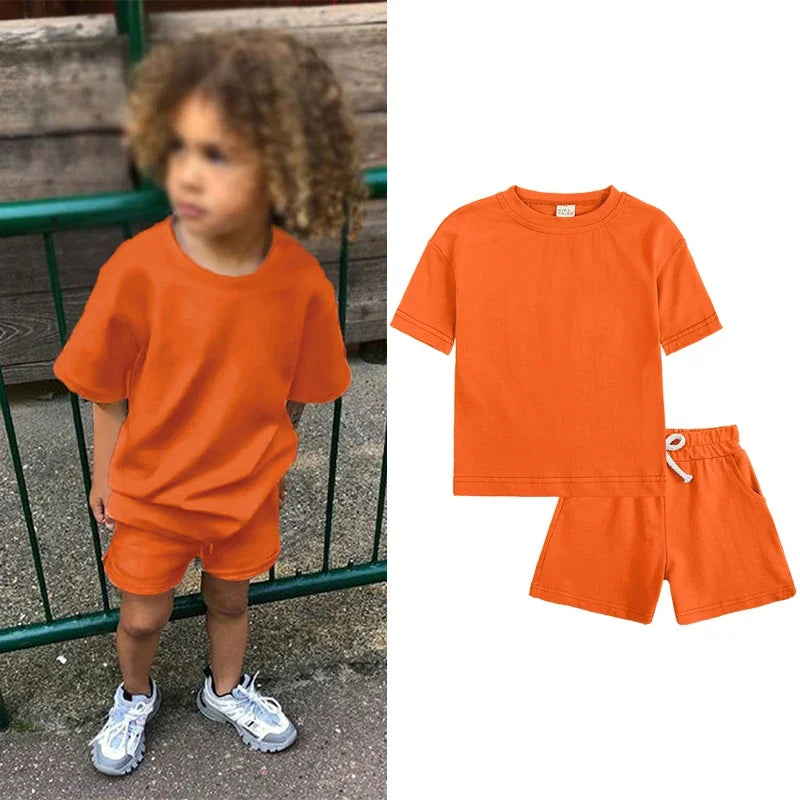 Unisex Kids Summer Cotton Outfit Set – Streetwear Style for Ages 7M–12Y StarLuxeTrend
