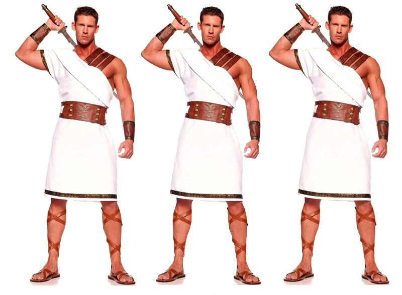 Halloween Cosplay Ancient Greek King Gladiator Costume
