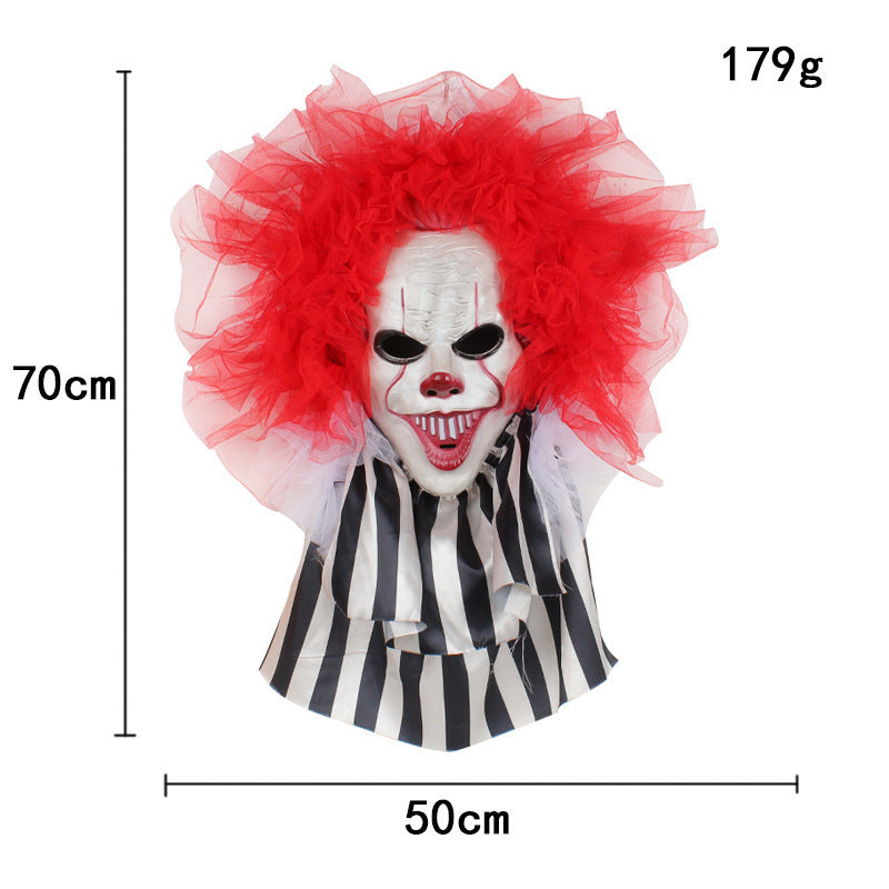 Red Clown Christmas Wreath – Festive Garland Decoration for Door, Fireplace & Holiday Parties