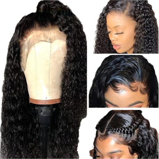 Curly Lace-Front Human Hair Wig - StarLuxeTrend