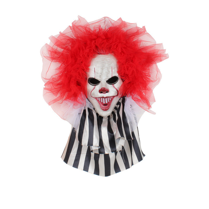 Red Clown Christmas Wreath – Festive Garland Decoration for Door, Fireplace & Holiday Parties