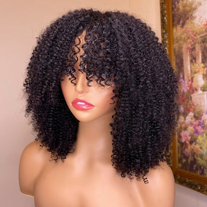 SLT Beginner Friendly Water Wave Glueless Curly Wig With Bangs