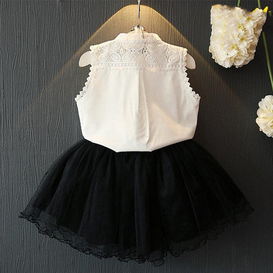 Girls Chiffon Two-piece Clothing Sets