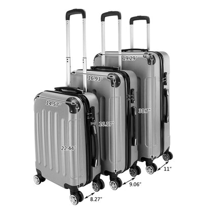 3-in-1 Ergonomic Designed Portable ABS Trolley Case