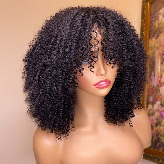 SLT Beginner Friendly Water Wave Glueless Curly Wig With Bangs