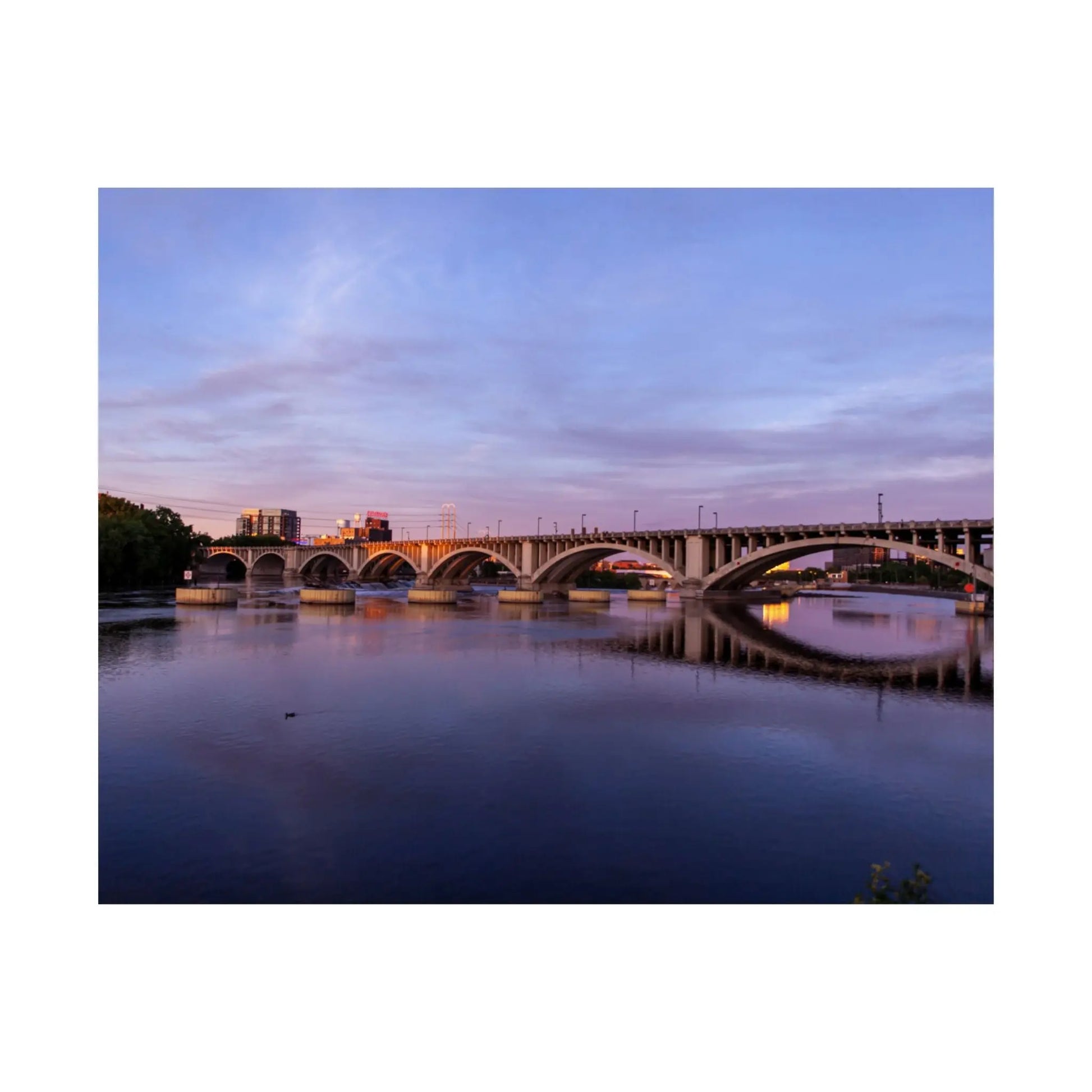 SLT Cityscape Posters- City Centric Mississippi River at Night - Matte Horizontal Posters 36x24 & 20x16 - StarLuxeTrend