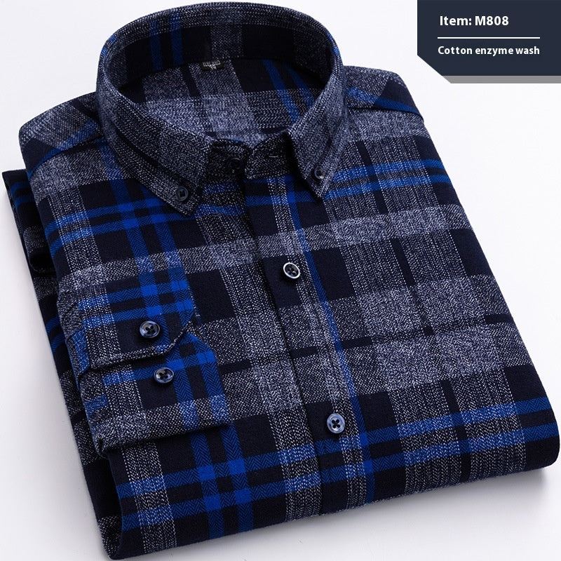 Men's Cotton Long-sleeved Shirt