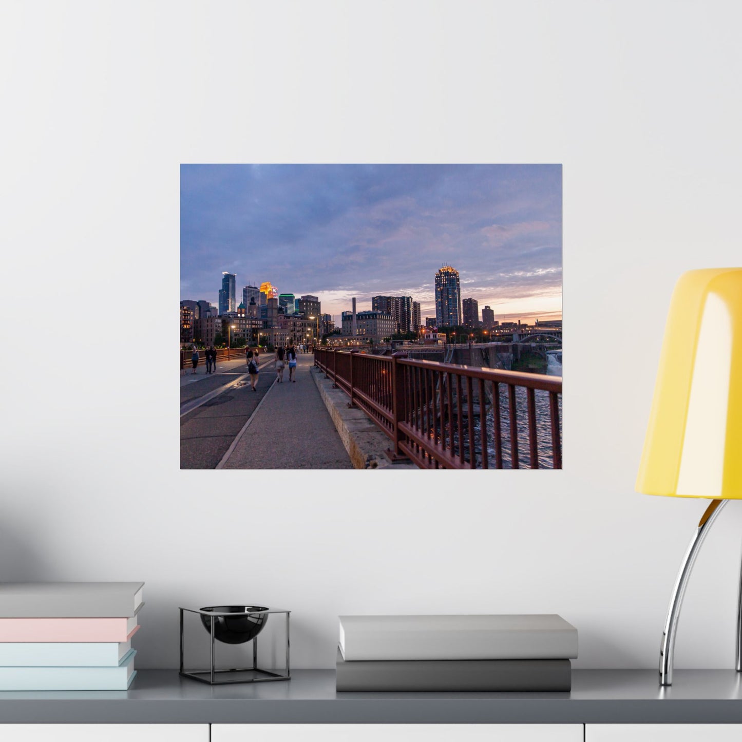 SLT Nicollet Ave Bridge Downtown Minneapolis - Matte Horizontal Posters