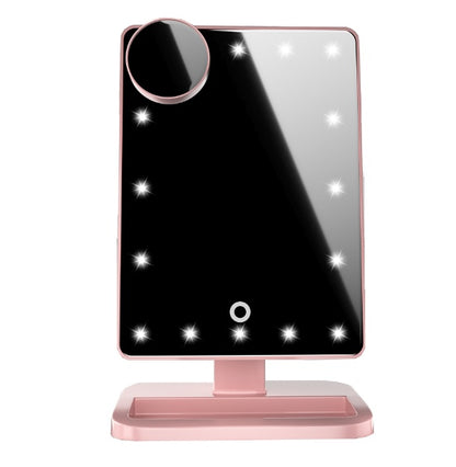 Touch Screen Makeup Mirror With 20 LED Light and Bluetooth Speaker