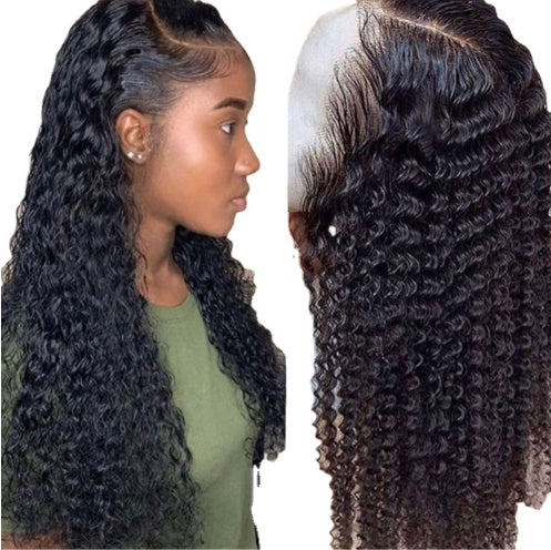 Curly Lace-Front Human Hair Wig - StarLuxeTrend