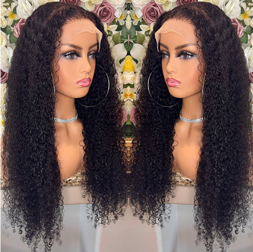 Curly Lace-Front Human Hair Wig - StarLuxeTrend