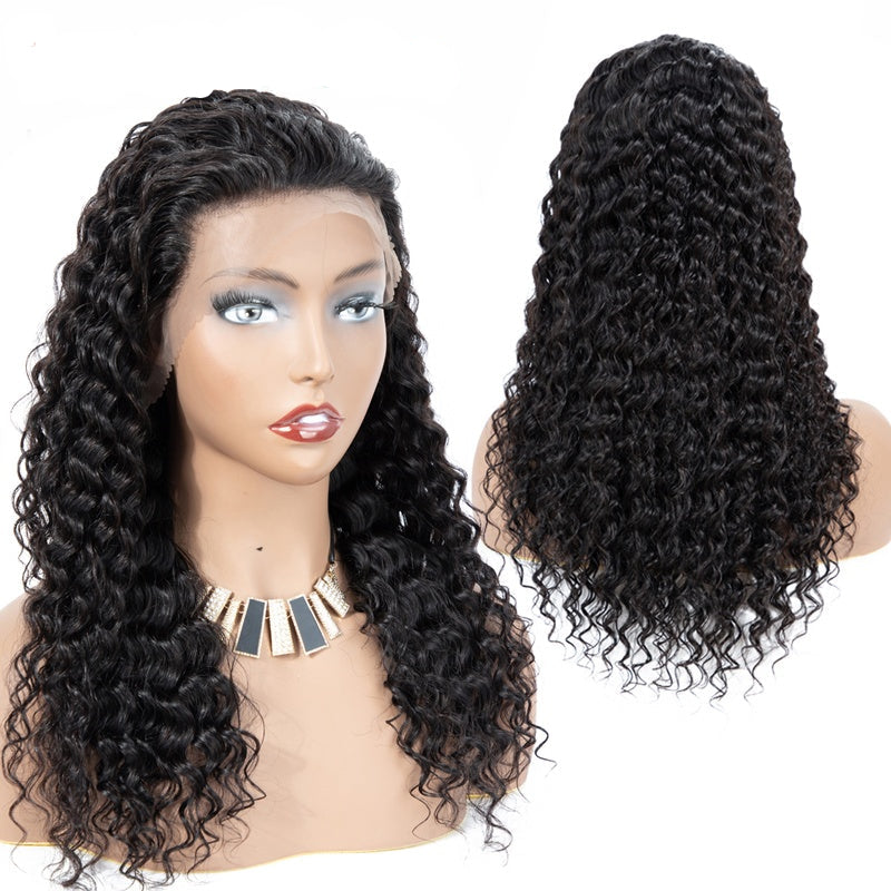 Curly Lace-Front Human Hair Wig - StarLuxeTrend