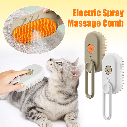 3 In 1 Pet Electric Steamy Brush 3 In 1