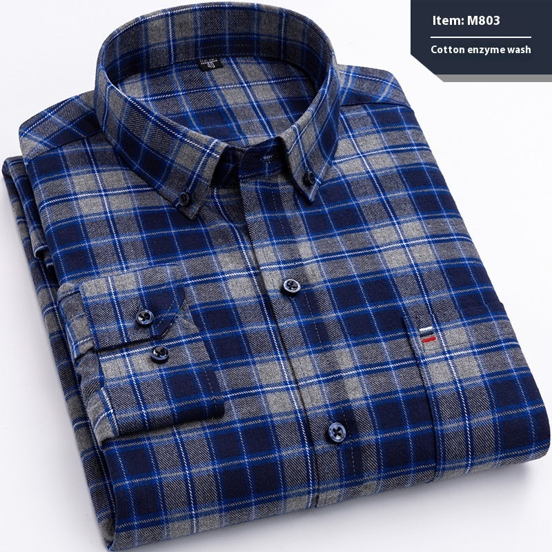 Men's Cotton Long-sleeved Shirt