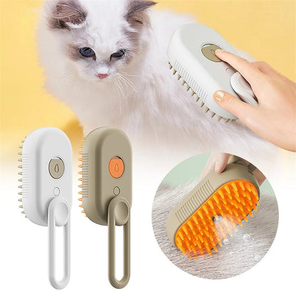 3 In 1 Pet Electric Steamy Brush 3 In 1