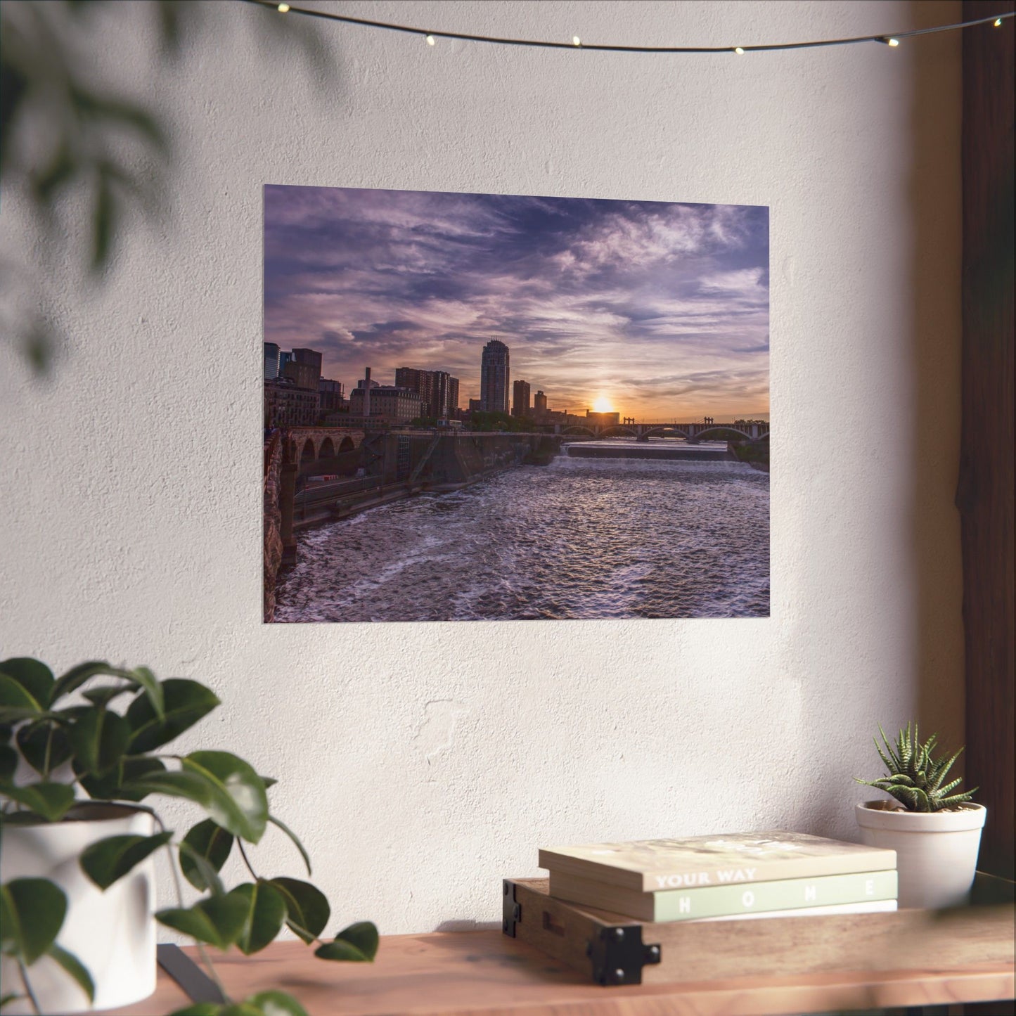 Mississippi River Downtown Minneapolis - Matte Horizontal Posters 36x24 & 20x16 Poster Prints