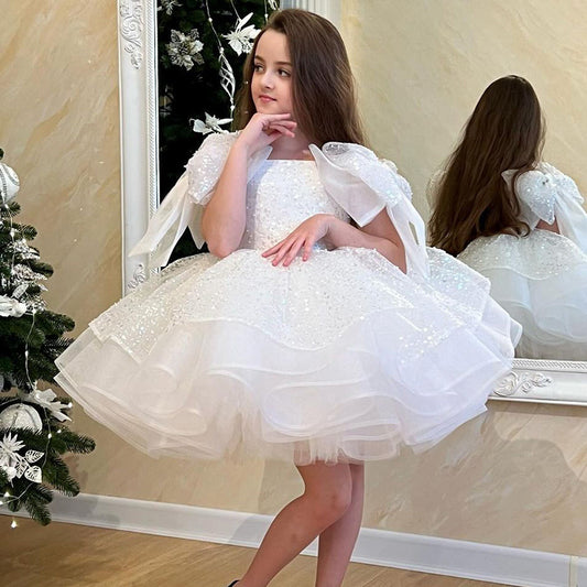 Girls' White Princess Dress