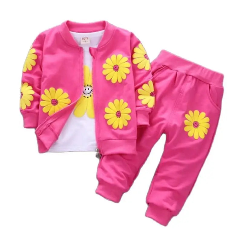 3-Piece Spring Outfit Set for Toddlers – Cotton Printed Unisex Clothing Set for Ages 4-6Y