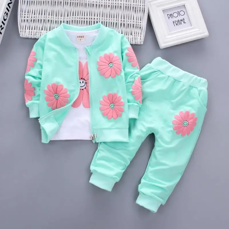 3-Piece Spring Outfit Set for Toddlers – Cotton Printed Unisex Clothing Set for Ages 4-6Y