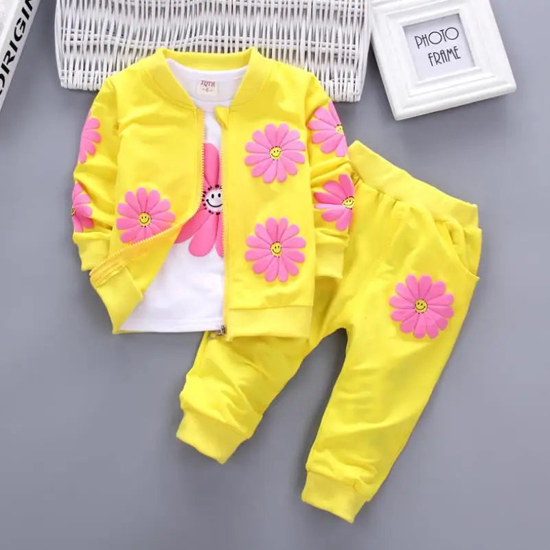 3-Piece Spring Outfit Set for Toddlers – Cotton Printed Unisex Clothing Set for Ages 4-6Y