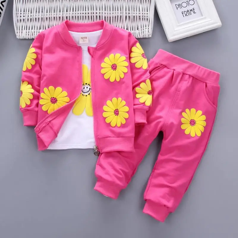 3-Piece Spring Outfit Set for Toddlers – Cotton Printed Unisex Clothing Set for Ages 4-6Y