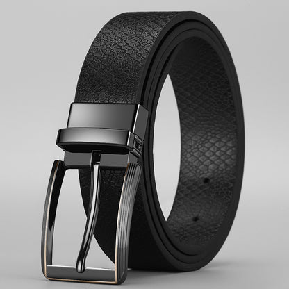 Advanced PU Leather Rotating Buckle Trendy Belt For Men