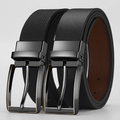 Advanced PU Leather Rotating Buckle Trendy Belt For Men